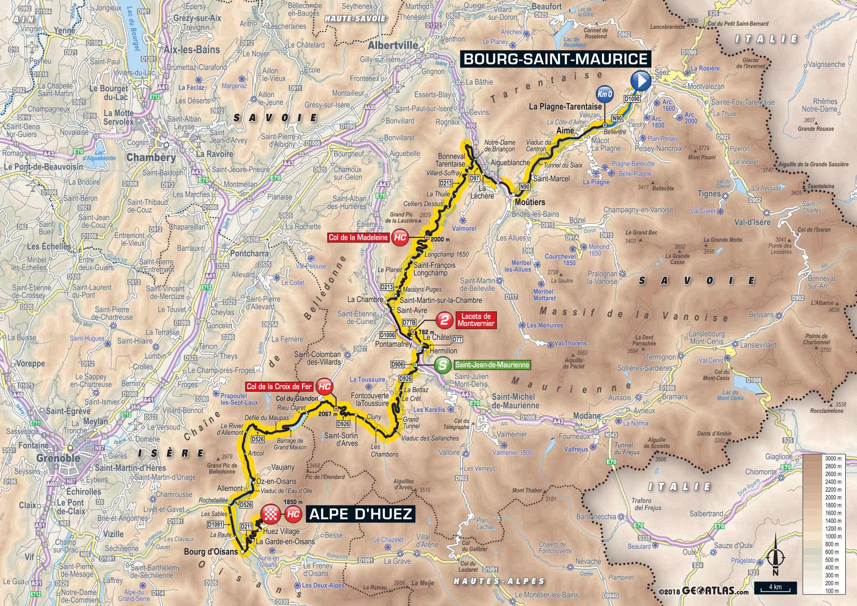 tour de france route alpe d'huez